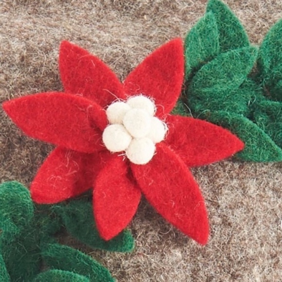 NWT ARCADIA HOME “Joy” Hand Felted Wool Christmas Pillow - Picture 5 of 5